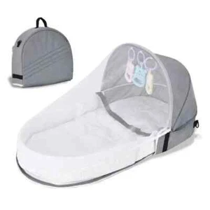 Portable Newborn Infant Baby Bed Foldable Bassinet Crib Cradles Travel Sleeper - Picture 1 of 13
