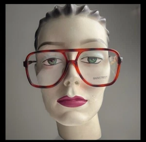 Big Vintage 70s Aviator Eyeglass Frame Unused /Double Bridge/ Brown Ale Tortoise - Picture 1 of 16