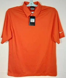Mens Nike Golf Short Sleeve Polo Shirt Orange Size Medium Dri-FIT 373749-846 - Picture 1 of 9