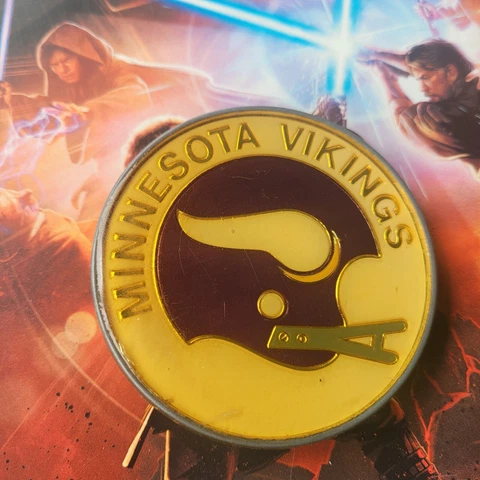 NFL/MINNESOTA VIKINGS -Vintage Belt Buckle-1970s-LEE-Franco Harris/Jack Lambert Cover