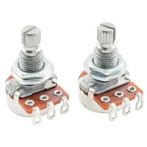 Alpha 2 Pieces Mini Metric Audio Taper A25K Split Shaft Pot Guitar Potentiometer - Picture 1 of 4