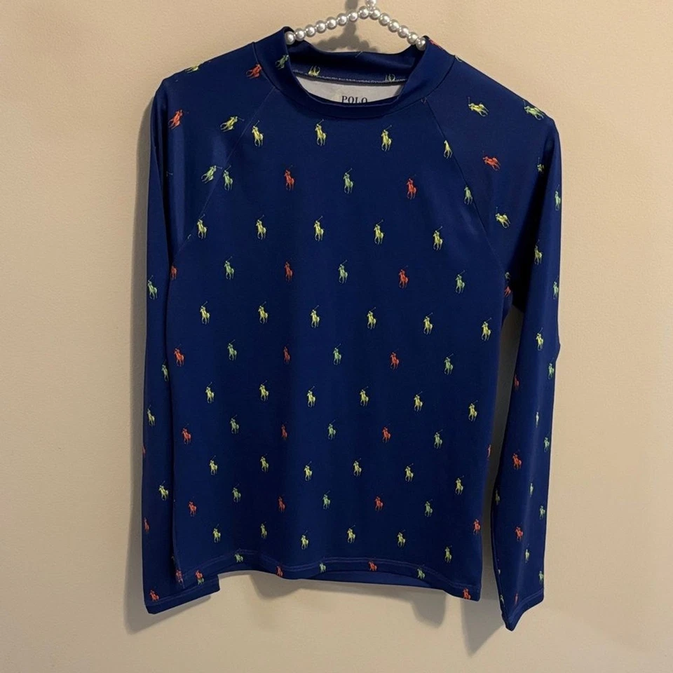 Polo Ralph Lauren Blue Youth swim shirt size large - Image 1 of 4