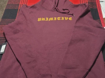 Sudadera con capucha borgoña más fuerte construida grande Primitive para hombre nueva con etiquetas Foto 1 de 3