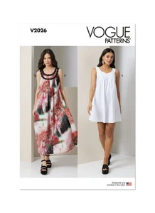 Vogue Misses Kleid in zwei Längen Schnittmuster V2026 - Bild 1 von 8