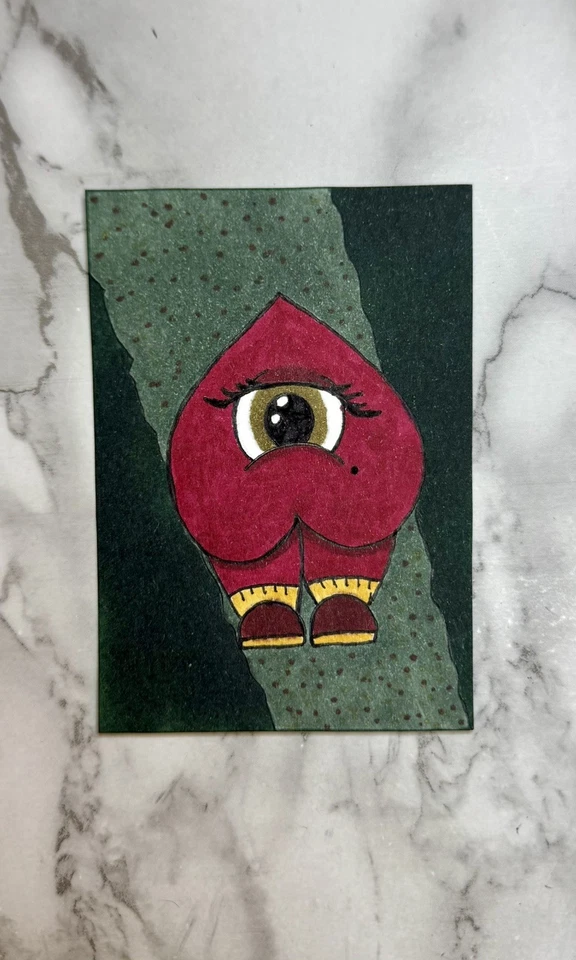 ACEO ATC OOAK - Edición de Tarjeta de Arte Original - Tarjeta Coleccionable de Arte - “Corazón” Foto 1 de 1