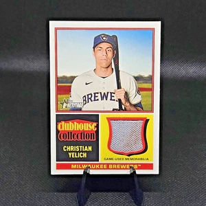 2025 Topps Heritage Clubhouse Collection Relics CHRISTIAN YELICH #CCR-CY Brewers - Picture 1 of 4