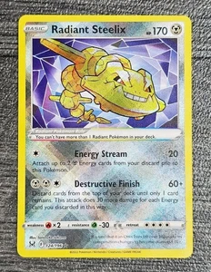 Pokémon-Sammelkartenspiel: Strahlender Stahlix 122/195 Holo-Karte mit lebendiger Spannung - Bild 1 von 2
