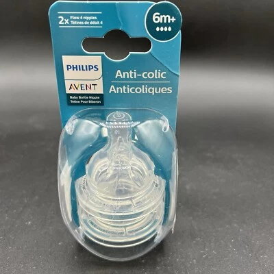 Philips Avent Natural Response Nipple Flow 4 6mo+ 2 Ct. Baby Bottle *NEW/SEALED* - Image 1 of 4