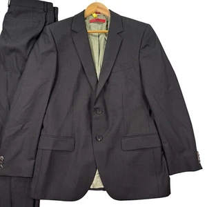 Hugo Boss Pinstripe Wool Suit Two-Piece Blazer Mens 38S Pants 32x31 Preppy EUC - Bild 1 von 19