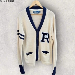 RALPH LAUREN POLO P WING SWEATER IVORY Size Large - Picture 1 of 4