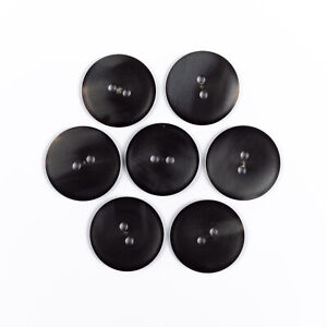Navy Horn Buttons - Handcrafted for DIY Crafts and Sewing