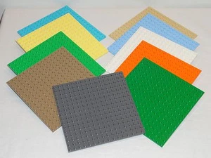 NEW LEGO 16X16 Base Plates X1 Tan Gray White Green Yellow Blue 91405 - Photo 1 sur 14