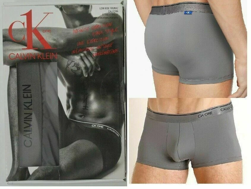 Calvin Klein Men's Underwear CK One Micro Low Rise Trunks Gray XL