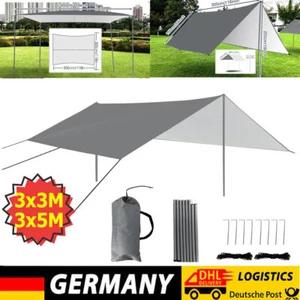 Tarp Zelt-Plane 3x5m Wasserdicht –Camping Sonnensegel Sonnenschutz UV-Schutz - Bild 1 von 23