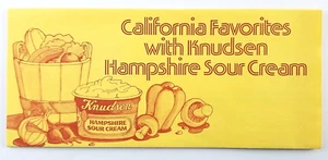 Folleto de recetas de crema agria Knudsen Hampshire publicidad vintage - Imagen 1 de 8