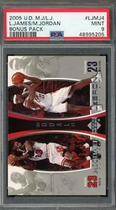 Michael Jordan Lebron James 2005 Upper Deck Basketball Card #LJMJ4 Graded PSA 9 - Picture 1 of 2