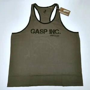 GASP Division Jersey Tank -  Washed Green - Size 3XL - GASP INC 89 - Picture 1 of 14