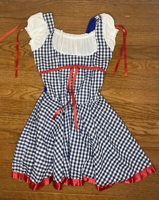 Девочек костюм платье синий красный клетку детский размер 10 Хэллоуин - Изображение 1 из 4