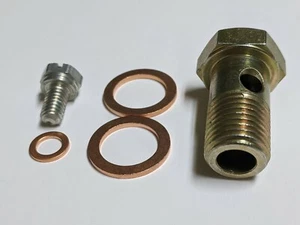 Perno Banjo con Lavadoras y Tornillo de Sangrado, 12 mm x 1,5 mm, Añade Liberación de Aire a un Sistema - Imagen 1 de 4