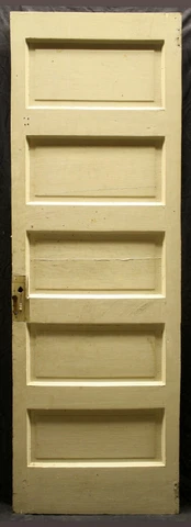 24"x77" Antique Vintage Old Interior SOLID Wood Wooden Closet Door Ladder Panels Cover
