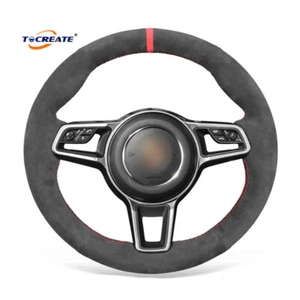 Alcantara steering wheel cover for Porsche 911 991 718 Boxster 718 Cayman #THXA - Bild 1 von 11