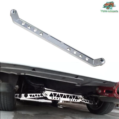 Rear Lower Subframe Tie Bar Silver Billet For 1992-1995 Honda Civic EG Del Sol - Image 1 of 4