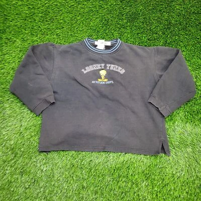 复古 2001 Looney-Tunes Tweety Bird 卫衣女式 XL 22x21 Crop Boxy — 第 1/4 张图片