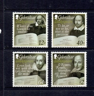 GIBRALTAR 2014 Juego Shakespeare MNH Foto 1 de 2