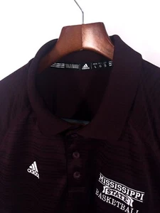 Adidas Herren Shirt 100% Polyester Mississippi State Basketball Kurzarm L - Bild 1 von 5