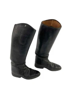 Petrie Leather Dressage Equestrian Show Riding Boots Black Euro 4 U.S. 6.5 46/36 - Picture 1 of 6