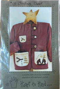 Heart to Hand Pattern-Christmas Cheer-Sweatshirt Adaption & Applique #175 NOS - Picture 1 of 2