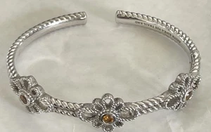 judith ripka bagel  Cuff 30 grams sterling designer jewelryFor $99$$$&& - Picture 1 of 12