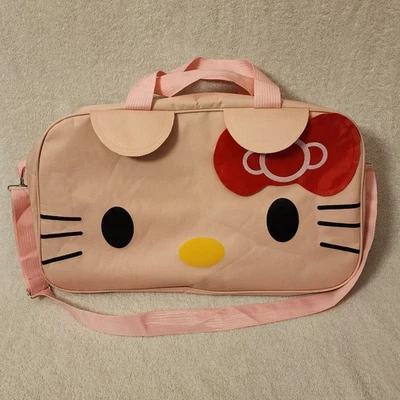 Hello Kitty Pink Sanrio Duffel Bag Tote Gym Overnight 19 x 11 x 5.5 EUC No Tags - Image 1 of 4