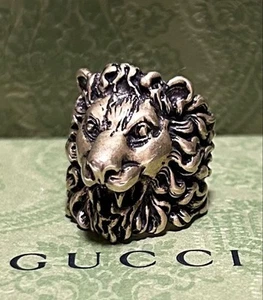 GUCCI Lion Head Ring, Gold, US size 11, size 23 - Picture 1 of 9