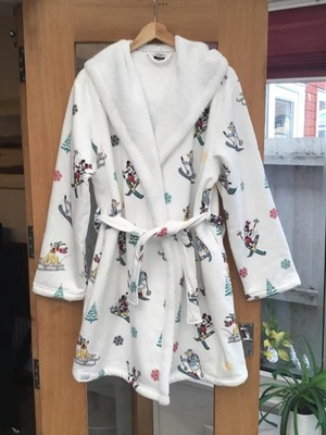 Disney Mickey Minnie Mouse & Friends Skiing New Dressing Gown Bath Robe 12 / 14 - image 1 of 4