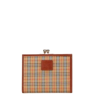 BURBERRY Nova Check Bifold Wallet Women 【Used】 - Picture 1 of 9