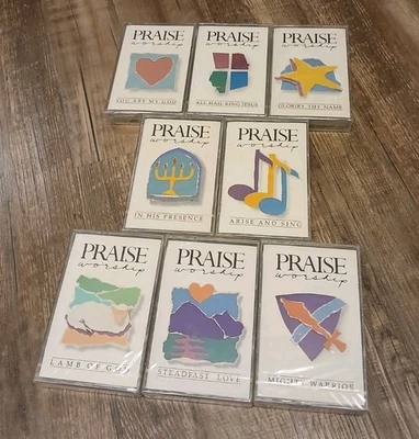 Lot of 8 Praise & Worship Cassette Tapes NEW Sealed Hosanna! Music Christian  - Image 1 of 3