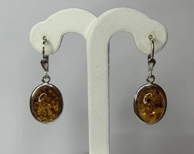 Pendientes Joyería ÁMBAR Genuinos con Plata de Ley. PENDIENTES Colgantes Ámbar Foto 1 de 4