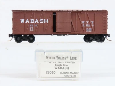 N Scale Micro-Trains MTL 28050 WAB Wabash 40' Out-Side Braced Boxcar #81510 - Image 1 of 4
