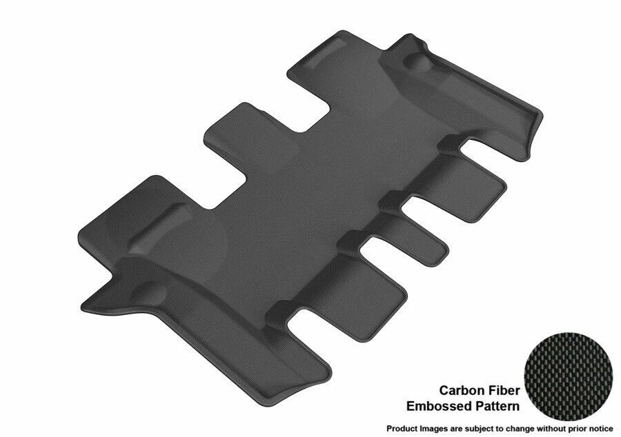 Forro de piso 3D MAXpider negro tercera fila 1 pieza para Kia Sorento Foto 1 de 4