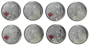 Canada 2012 2013 25 Cent War of 1812 Quarter Set of 8 from Mint BU - Picture 1 of 1