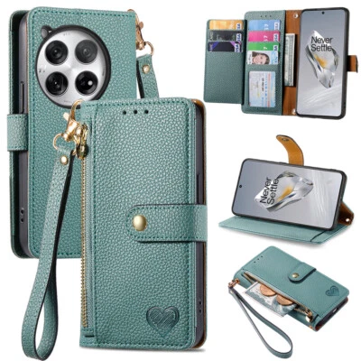 For OnePlus 1+13/ Ace 3 Pro Leather Wallet Phone Case With Wrist Strap Cover - Image 1 of 4