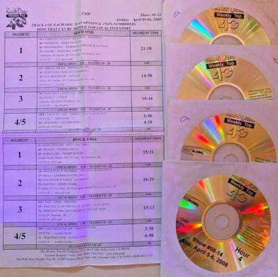 4/5/08 RICK DEES CHR TOP 40: TAYLOR SWIFT #19 TEARS ON MY GUITAR & #32 OUR SONG - Image 1 of 2