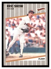1989 Fleer #317 ERIC SHOW San Diego Padres ~F5Q