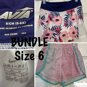 BUNDLE-Girls Size 6 Avi a Skort & Nike Shorts Mint Condition - Picture 1 of 8