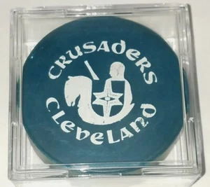 Disco de juego antiguo vintage azul Cleveland Crusaders Wha 1972-75 estampado Canadá - Imagen 1 de 6