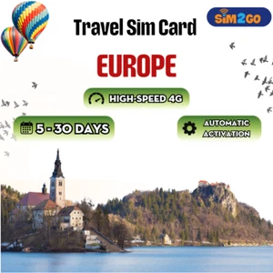 Europe Travel Sim Card highspeed 4G data Unlimited 2G - Picture 1 of 2