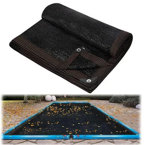 Pool Leaf Net Cover Micro Mesh Rectangular Pool Water Draining Winter Cover - Picture 1 of 14