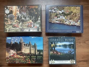 4 Puzzle Bundle - Guild Puzzle Josselin Chateau Brittanny  France 550 Piece - Picture 1 of 9