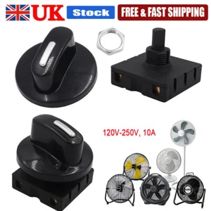 3-Speed 4-Position Rotary Switch 10AMP 120V-250V, 10A Fan Heater Speed Selector - Picture 1 of 9